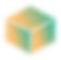 blurred cube fixed to background as content scrolls past